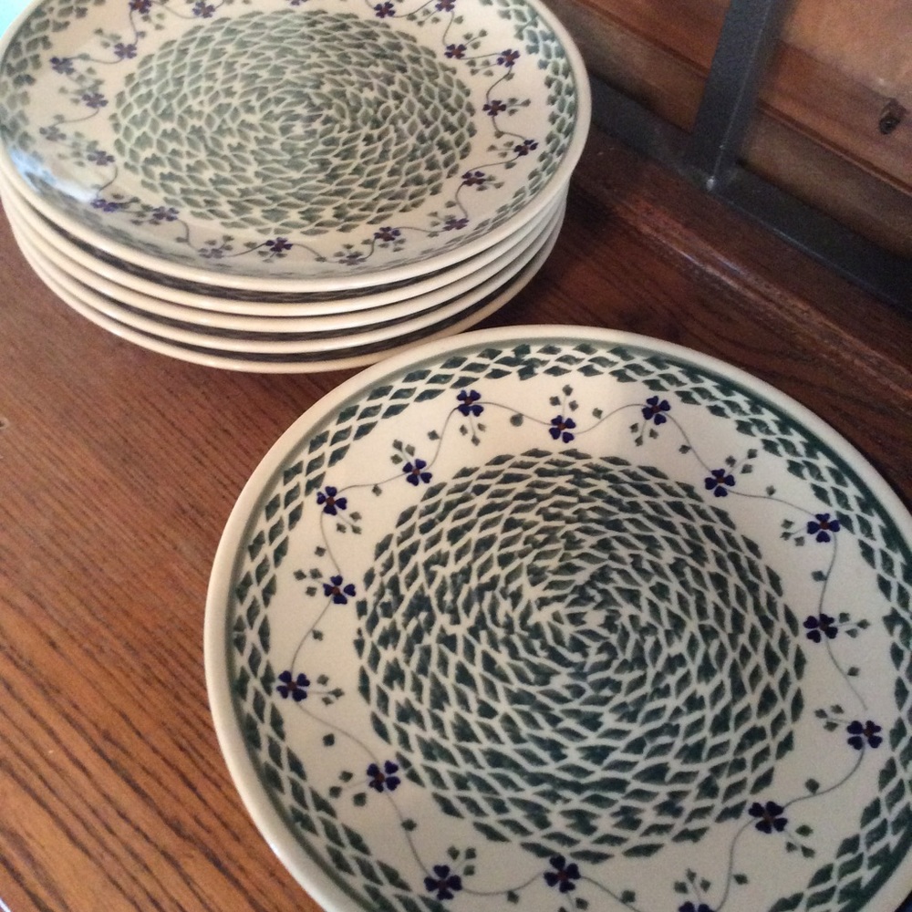 Polish Pottery Dinner Plates - set of 2